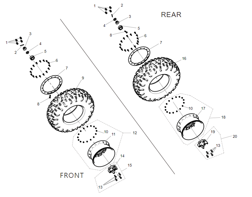 Wheel combination (US 29 inch anti-detachment) WHEEL COMBINATION (US 29 INCH ANTI-DROP)