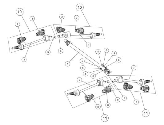 ARBRE DE TRANSMISSION, VERSION ÉTROITE Système de transmission