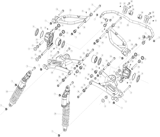 SUSPENSION ARRIÈRE, VERSION ÉTROITE système de suspension arrière
