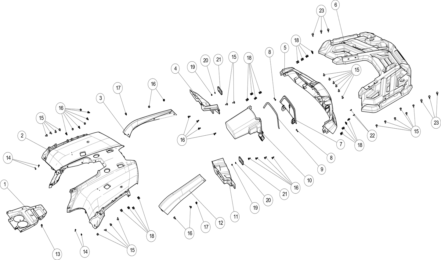 Tail body parts Tail components