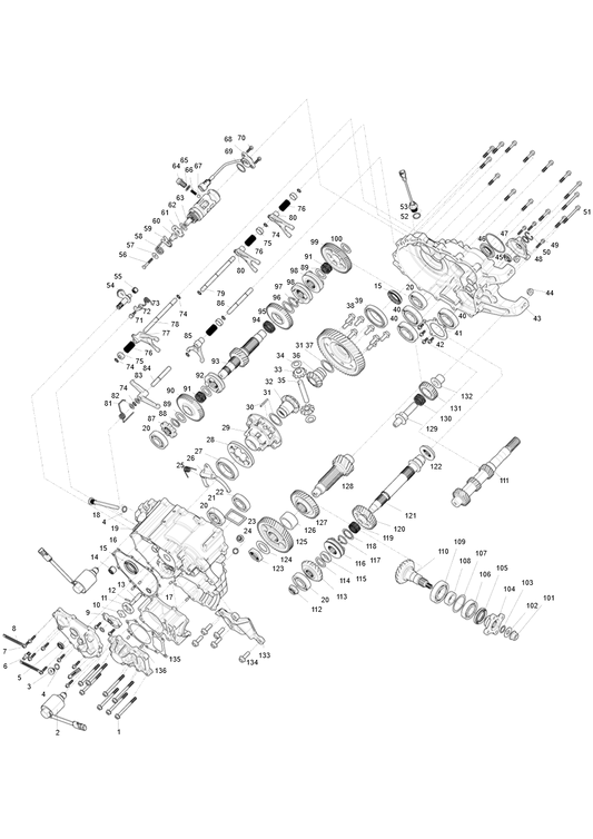 BOÎTE DE VITESSES ARRIÈRE (101-136)