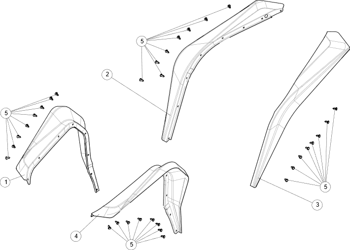 Garde-boue élargi Ailes élargies