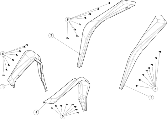 Garde-boue élargi Ailes élargies