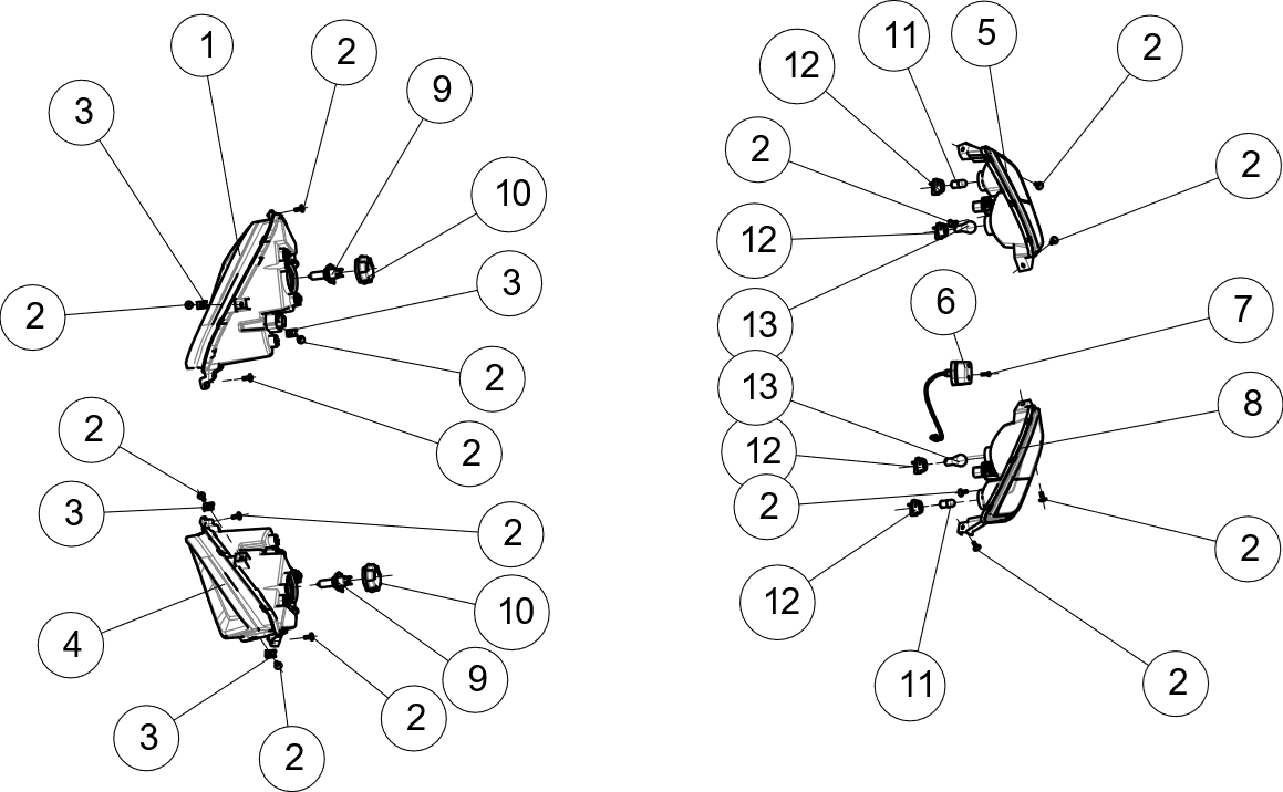 Lampes Assemblage de lampes