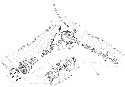 DIFFÉRENTIEL D'ESSIEU ARRIÈRE AVEC DIFFÉRENTIEL ARRIÈRE