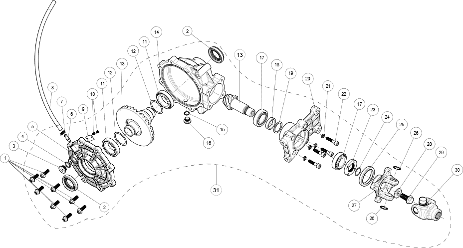 REAR AXLE DIFFERENTIAL NO DIFF