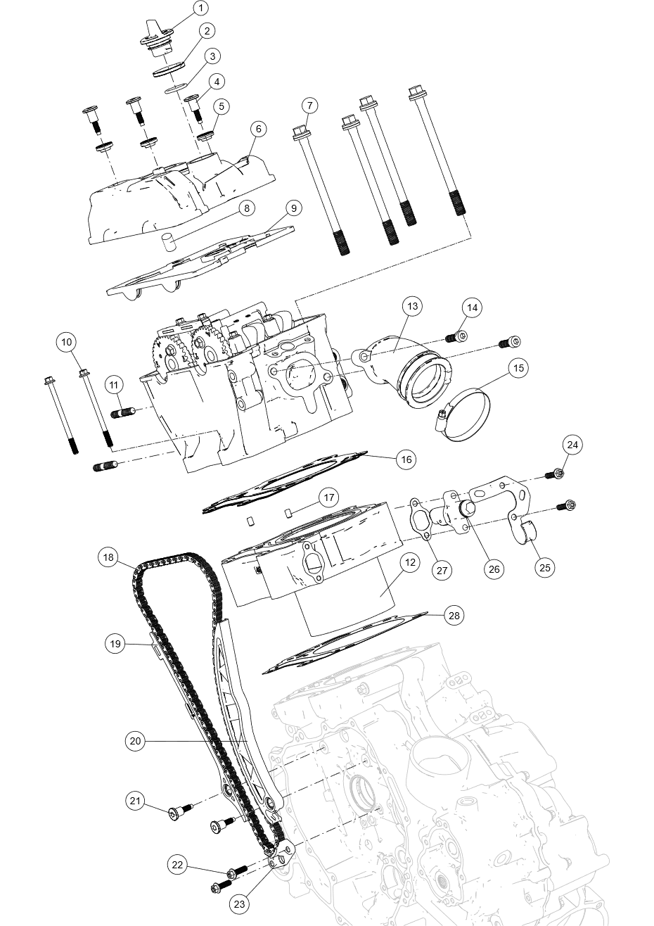 CYLINDER AND CYLINDER HEAD