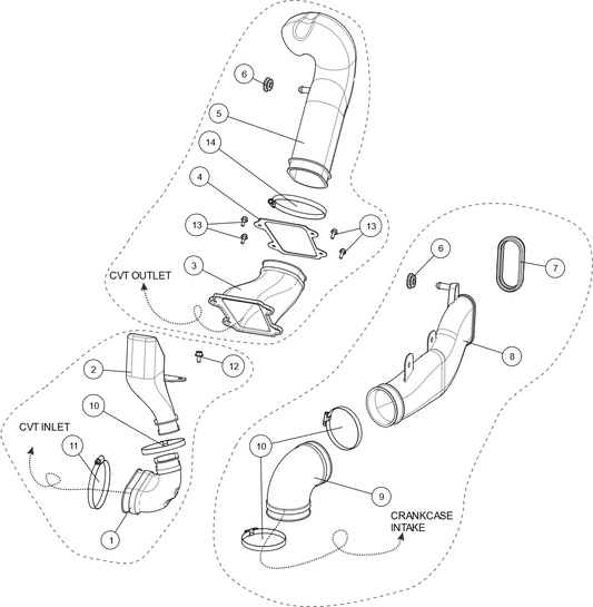 ADMISSION D'AIR CVT VERSION COURTE