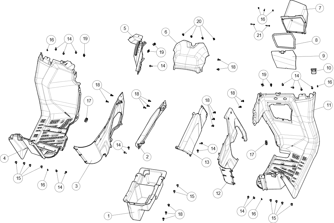 MID PLASTIC PARTS LONG VERSION