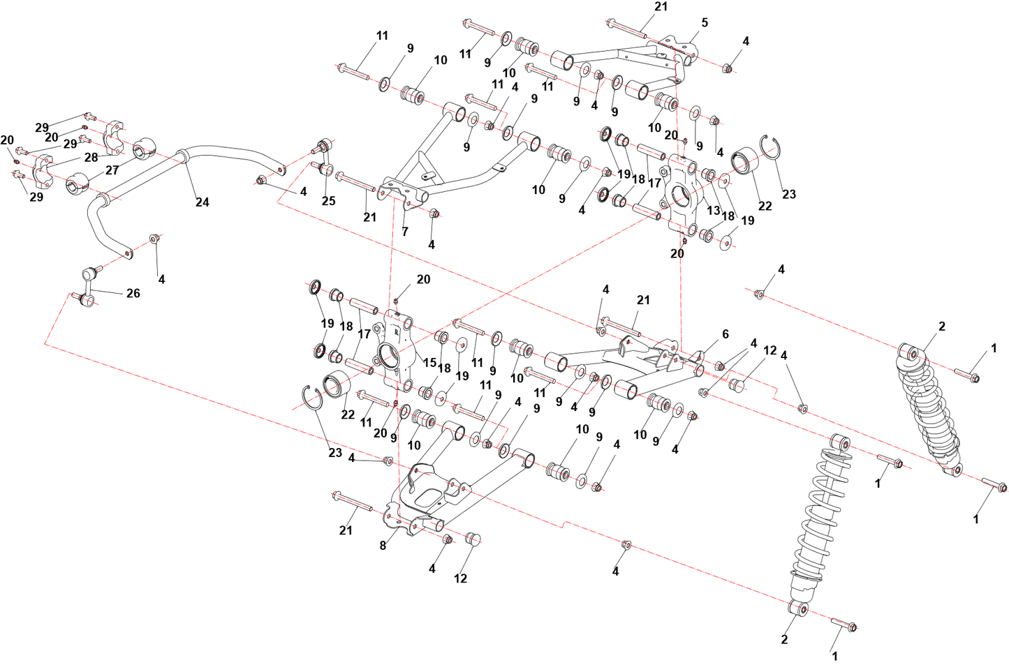 Rear suspension system