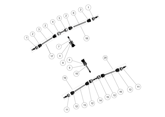 ARBRE DE TRANSMISSION LONG