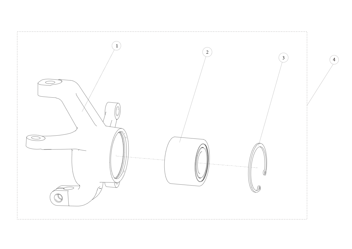ENSEMBLE DE FUSÉE DE DIRECTION DROITE