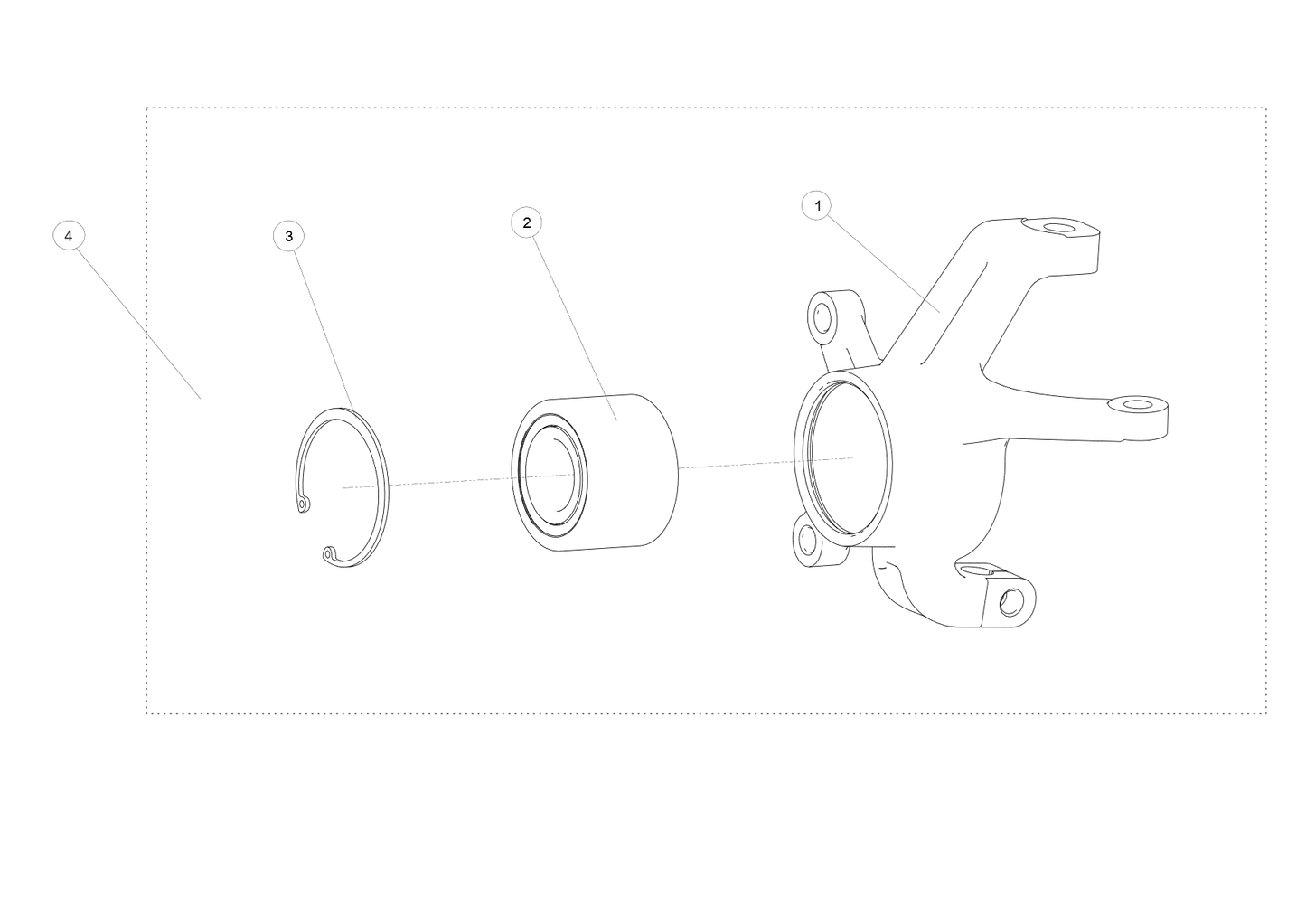 LEFT STEERING KNUCKLE ASSY