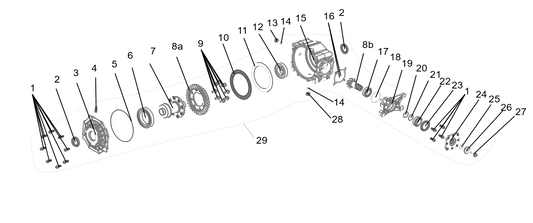 ENSEMBLE D'ESSIEU ARRIÈRE (SANS DIFFÉRENTIEL, SANS ABS, TROIS FREIN)