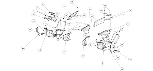 EXTERNAL PLASTIC PARTS(MIDDLE) AT6L LONG VERSION