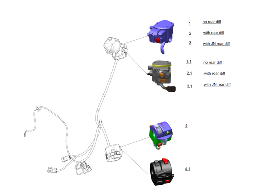 INTERRUPTEUR DE COMMANDE (SANS CLIGNOTANT)