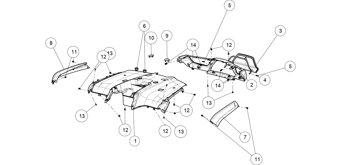 REAR PLASTIC PARTS