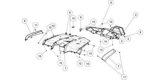 REAR PLASTIC PARTS