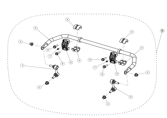 REAR STABILIZER BAR ASSEMBLY