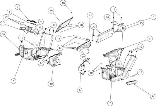 MIDDLE  PLASTIC PARTS(LONG)