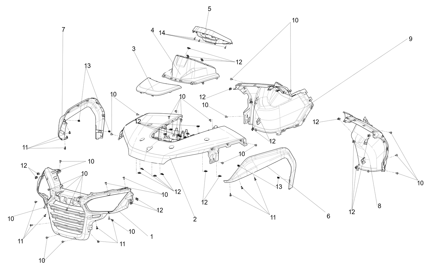 FRONT PLASTIC PARTS