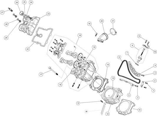 CYLINDER AND CYLINDER HEAD