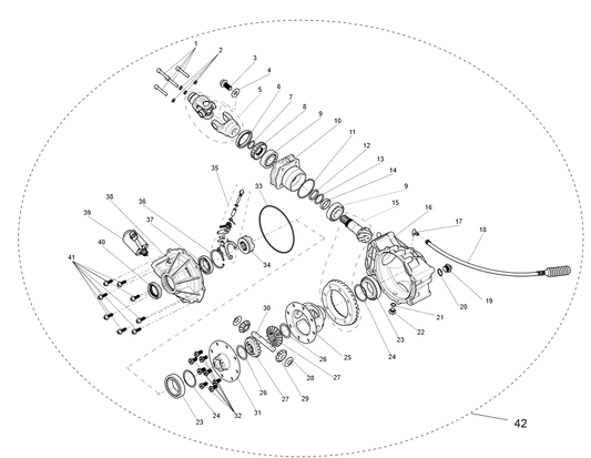 JN REAR AXLE(with differential, no ABS) -LONG VERSION