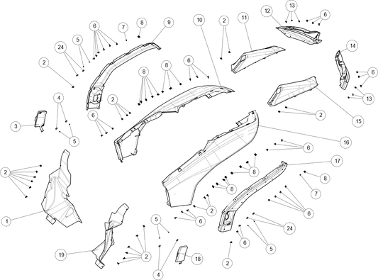 PIÈCES EN PLASTIQUE ARRIÈRE