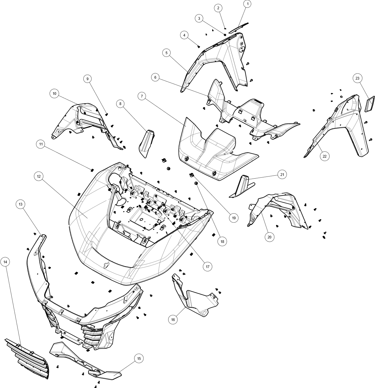 PIÈCES AVANT EN PLASTIQUE