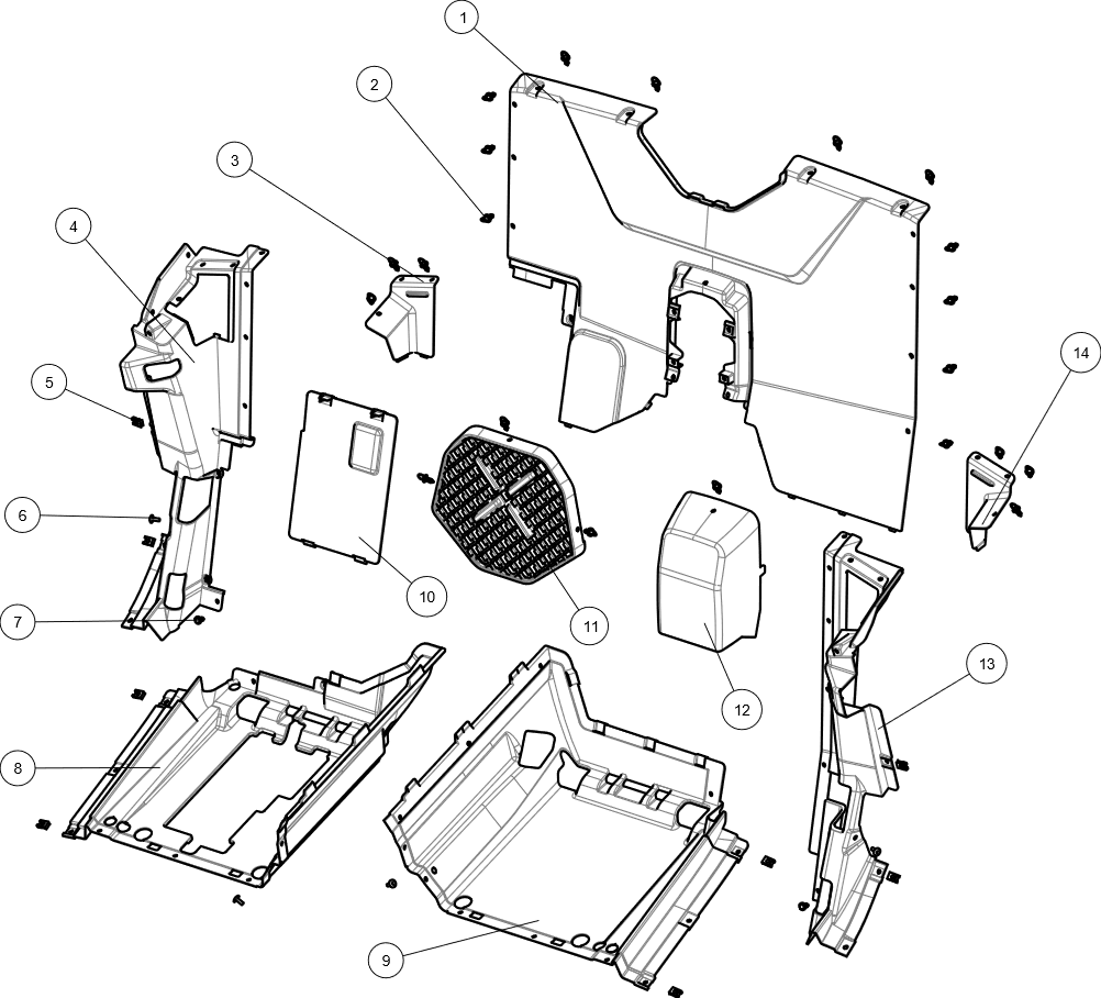 PANNEAU ARRIÈRE DU COCKPIT