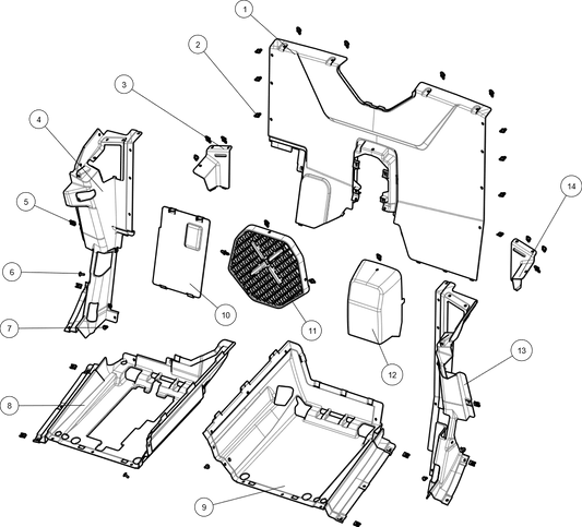 PANNEAU ARRIÈRE DU COCKPIT