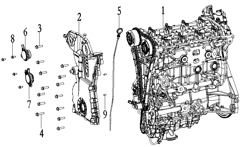 Front cover assembly COVER, T/BELT