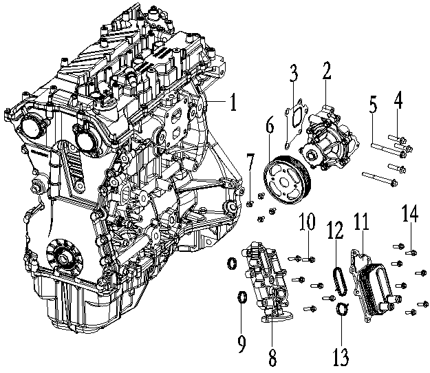 Water pump assembly PUMP ASSY, WATER