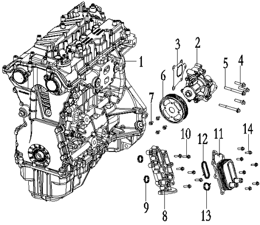Water pump assembly PUMP ASSY, WATER