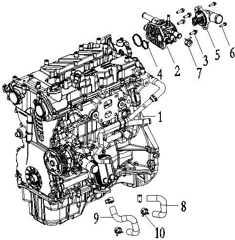 Thermostat assembly HOUSING, THERMOSTAT