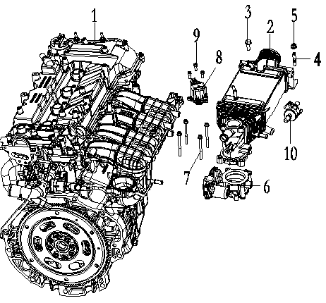 Water-cooled intercooler assembly COOLER