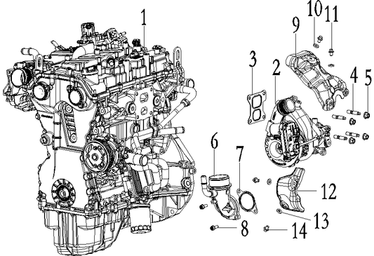 Ensemble compresseur TURBO CHANGEUR