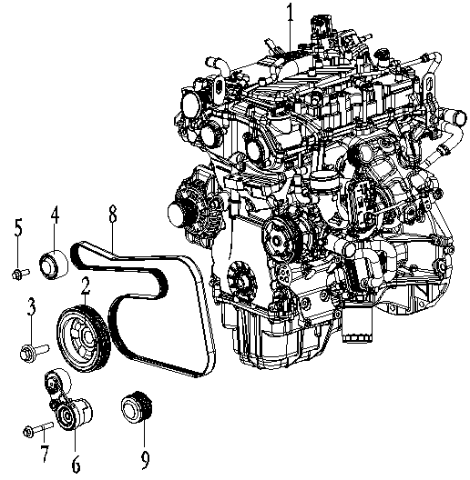 Ensemble amortisseur de torsion de vilebrequin, poulie, amortisseur de torsion