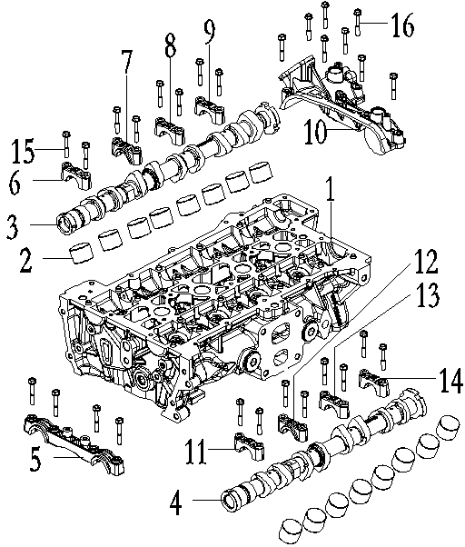 Camshaft assembly ROCKER ARM ASSY, INLET