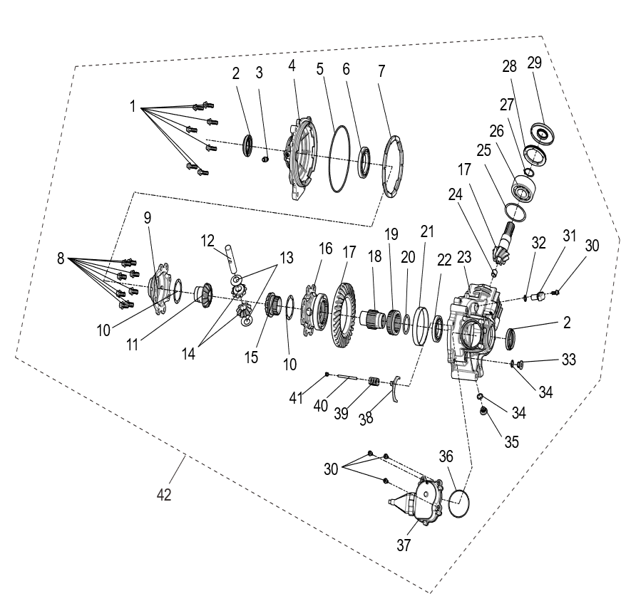 Assemblage de l'essieu avant