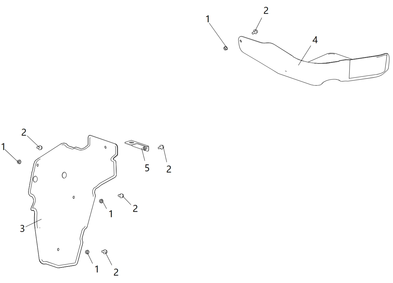 PIÈCES SUPÉRIEURES ARRIÈRE EN CAOUTCHOUC ET EN PLASTIQUE