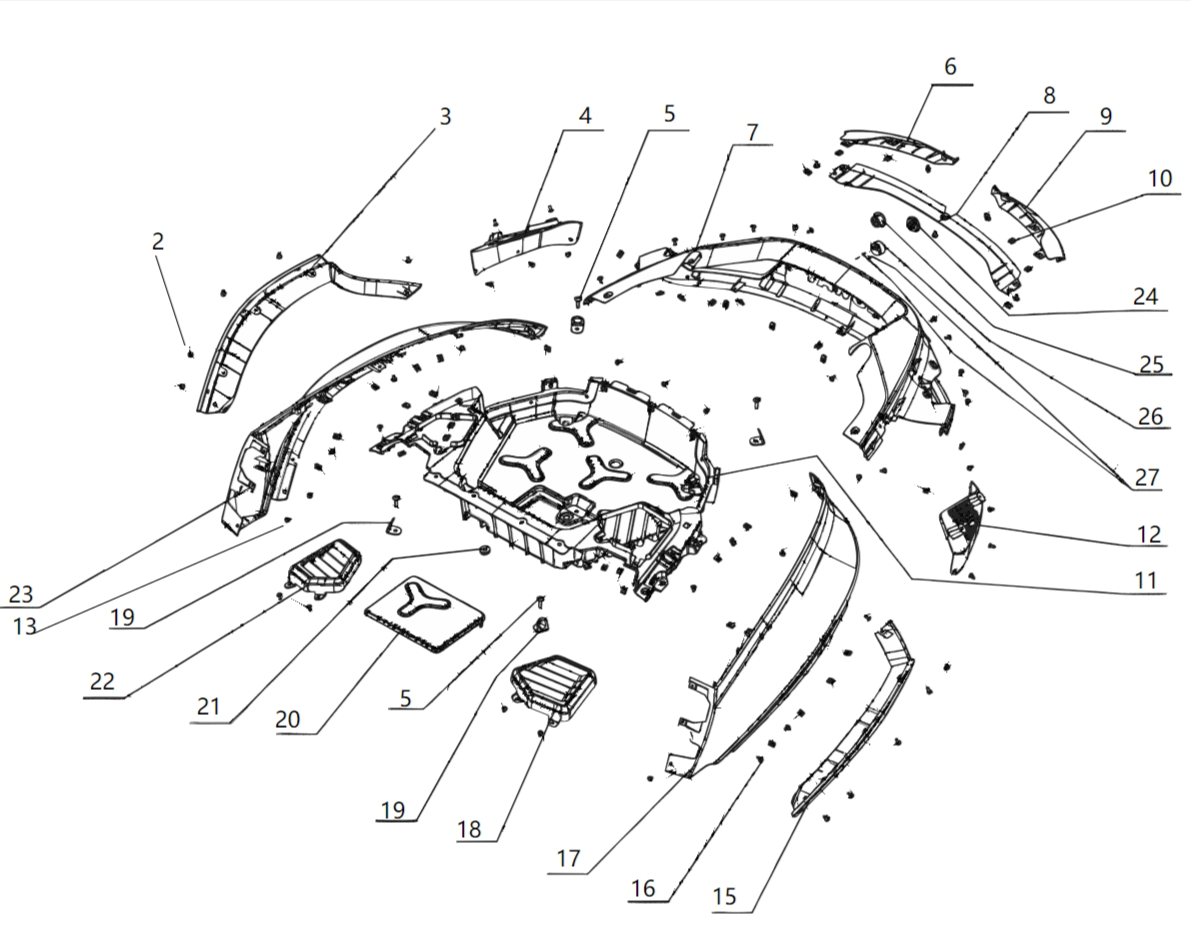 Tail rubber and plastic parts TAIL RUBBER AND PLASTIC PARTS