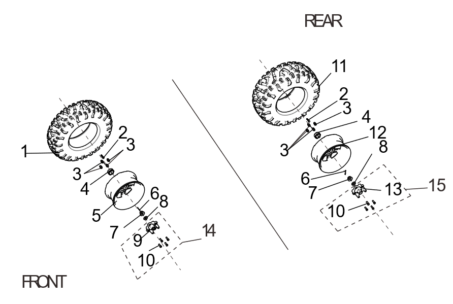 WHEEL COMBINATION (US 29 INCH ORDINARY)