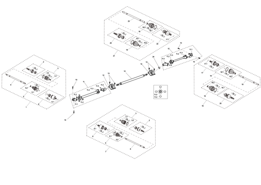 Transmission system assembly (narrow version) TRANSMISSION SYSTEM ASSEMBLY (NARROW VEHICLE VERSION)