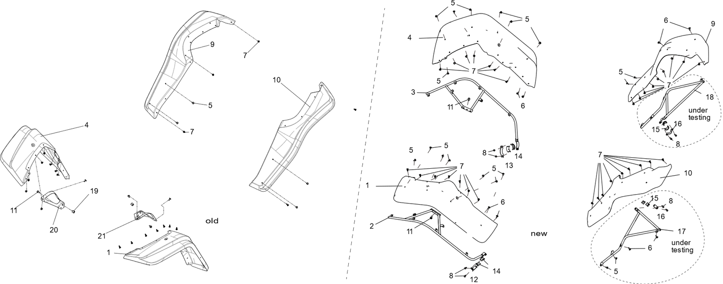 64 inch widened fender assembly 64