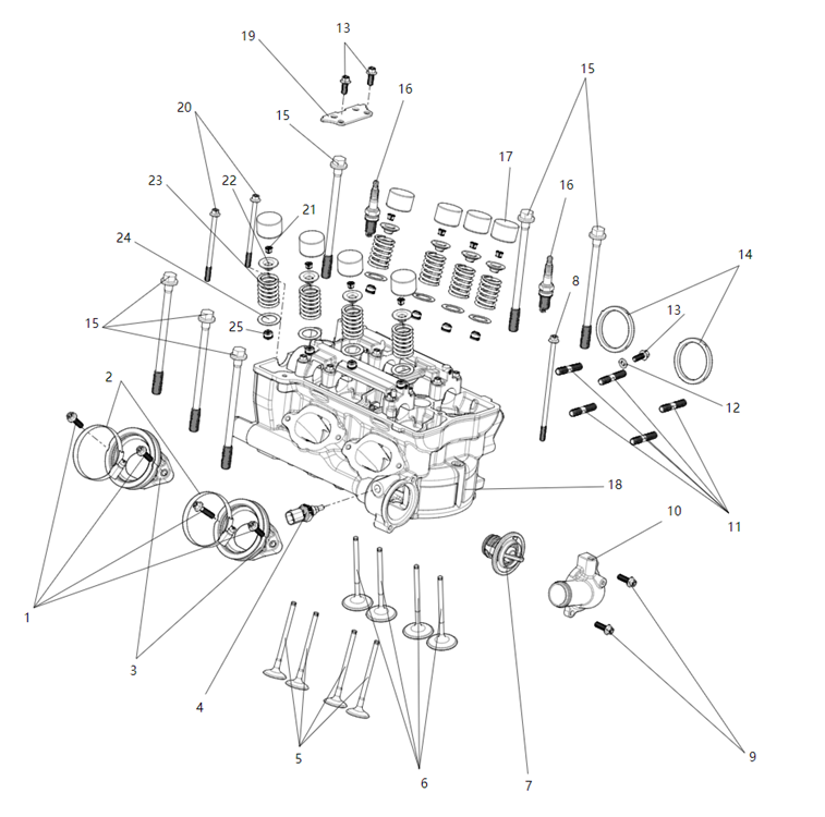 Cylinder head sub-assembly