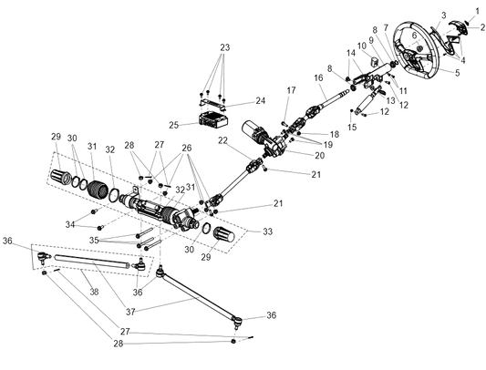 Steering system (wide version) STEERING SYSTEM (WIDE VEHICLE VERSION)
