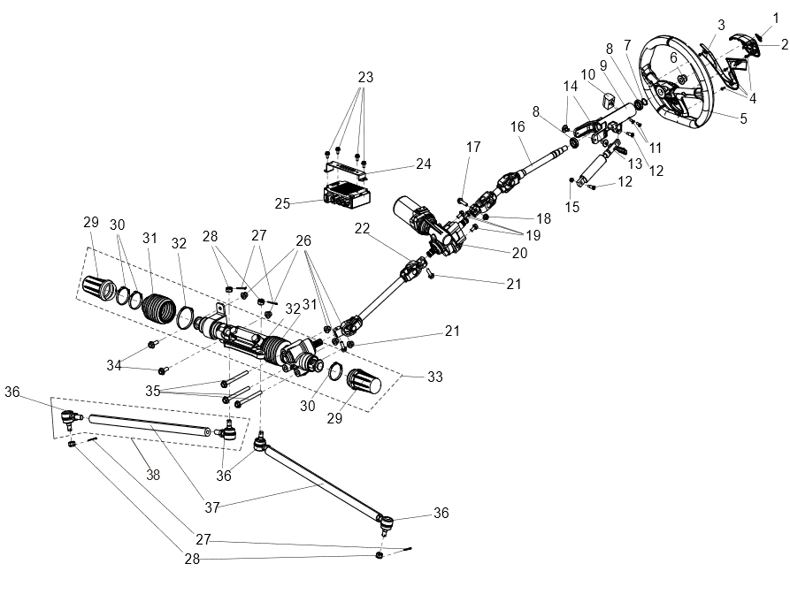 STEERING SYSTEM (WIDE VEHICLE VERSION)