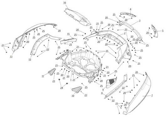 Tail rubber and plastic parts TAIL RUBBER AND PLASTIC PARTS