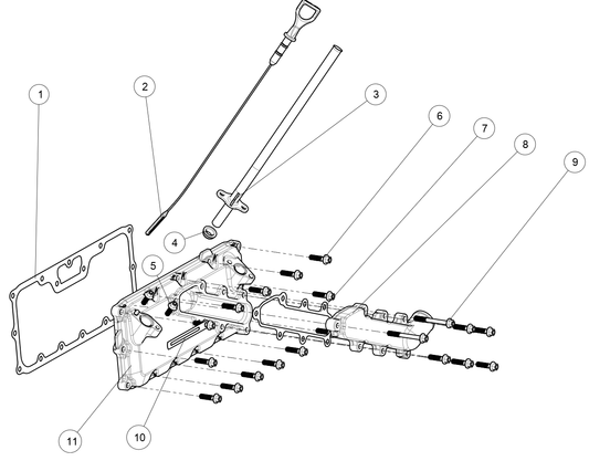 Upper crankcase cover sub-assembly Upper crankcase cover sub-assembly